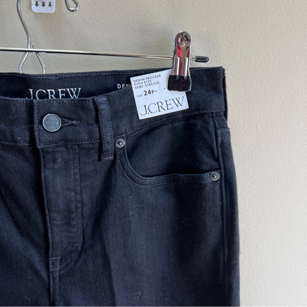 J. Crew Black High-Rise Wide Leg Jeans Sz 24P - Picture 5 of 14